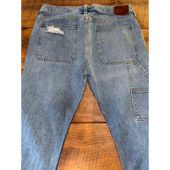 Mens Abercrombie & Fitch Kennan Straight Distressed Carpenter Style Jeans 32x32 - Picture 10 of 12